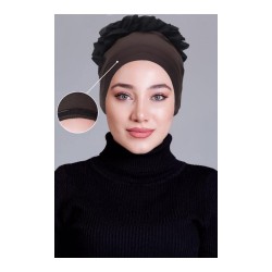 Kahverengi Fırfırlı Kaymayan Bone (Likralı) Kahverengi Fırfırlı Kaymayan Bone (Likralı)