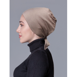 Açık Vizon Dikişsiz Kaymayan Bone (Likralı)