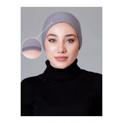 Gri Dikişsiz Kaymayan Bone (Likralı)