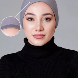 Gri Dikişsiz Kaymayan Bone (Likralı)