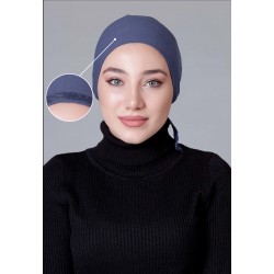 Koyu Gri Dikişsiz Kaymayan Bone (Likralı)