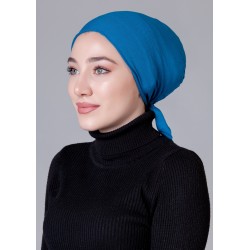 Mavi Dikişsiz Kaymayan Bone (Likralı)