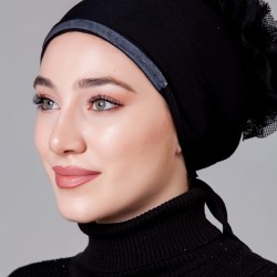 Siyah Fırfırlı Dikişsiz Kaymayan Bone (Likralı) Siyah Fırfırlı Dikişsiz Kaymayan Bone (Likralı)