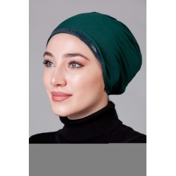 Zümrüt Yeşili Dikişsiz Kaymayan Bone (Likralı)