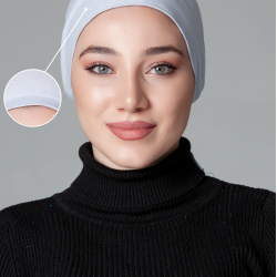 Açık Gri Dikişsiz Kaymayan Bone