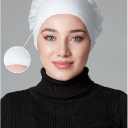 Beyaz Fırfırlı Kaymayan Bone Beyaz Fırfırlı Kaymayan Bone