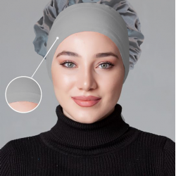 Gri Fırfırlı Kaymayan Bone (Likralı) Gri Fırfırlı Kaymayan Bone (Likralı)