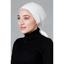 Krem Dikişsiz Kaymayan Bone