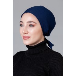 Lacivert Dikişsiz Kaymayan Bone