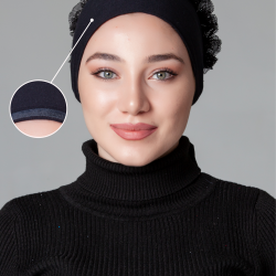 Siyah Fırfırlı Kaymayan Bone Siyah Fırfırlı Kaymayan Bone