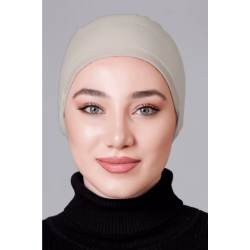 Taş Rengi Dikişsiz Kaymayan Bone (Likralı)