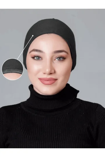 Antrasit Dikişsiz Kaymayan Bone (Likralı)