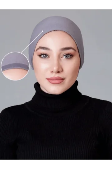 Gri Dikişsiz Kaymayan Bone (Likralı)