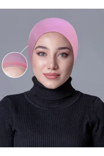 Gül Kurusu Dikişsiz Likralı Kaymayan Bone