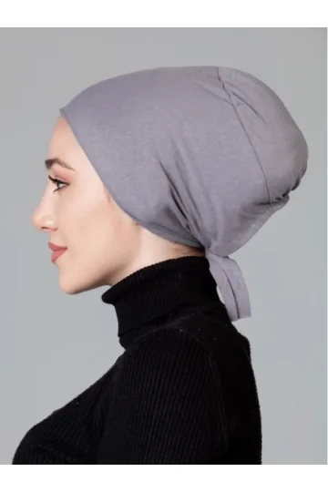 Lacivert Fırfırlı Kaymayan Bone (Likralı)