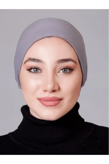Lacivert Fırfırlı Kaymayan Bone (Likralı)