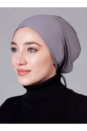 Lacivert Fırfırlı Kaymayan Bone (Likralı)
