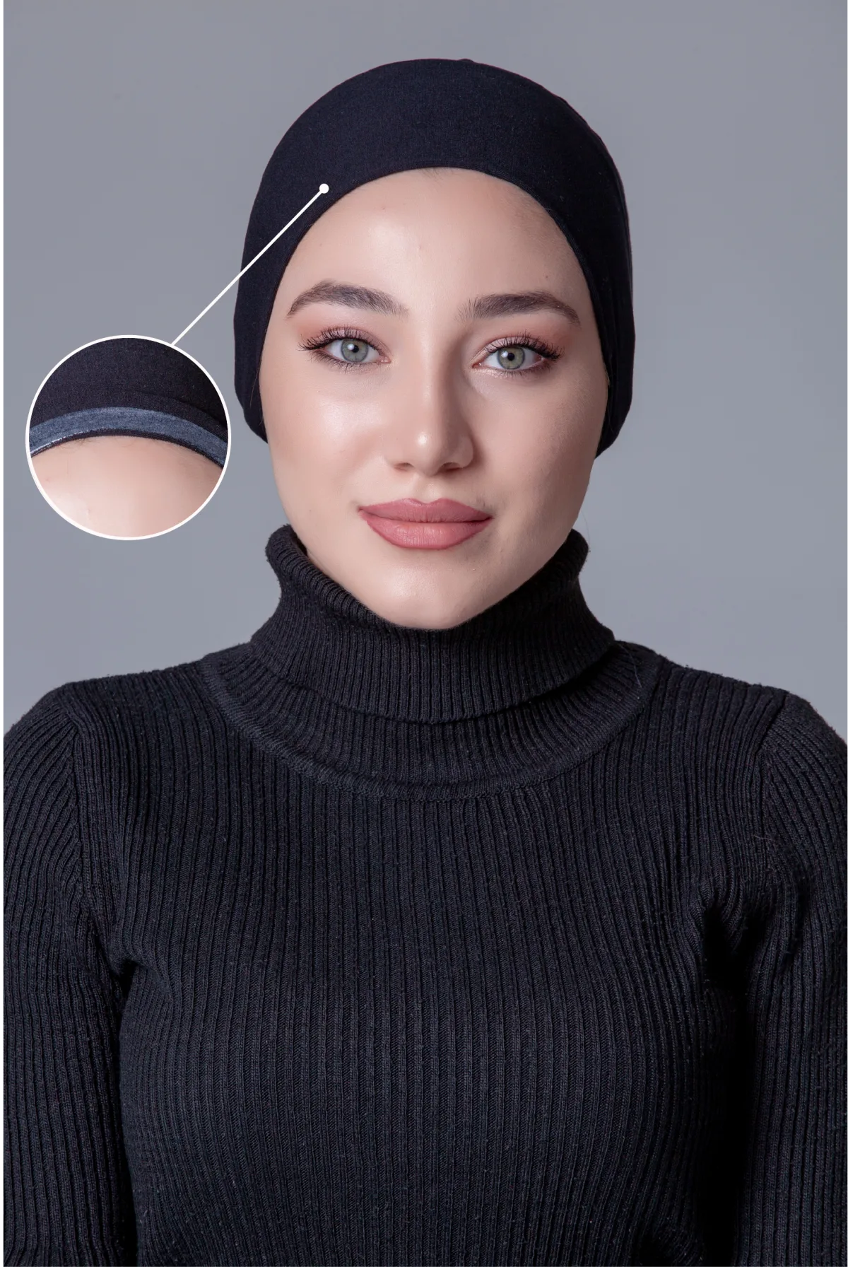 Siyah Dikişsiz Kaymayan Bone
