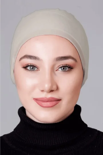 Taş Rengi Dikişsiz Kaymayan Bone (Likralı)