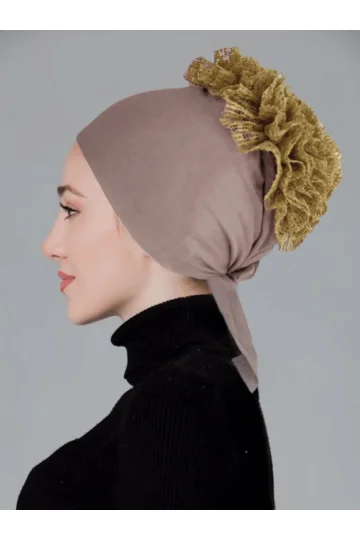 Vizon Fırfırlı Kaymayan Bone (Likralı)